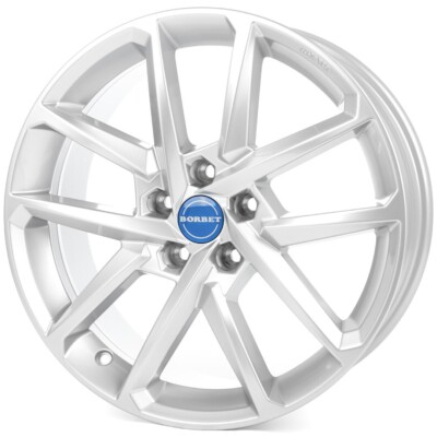 4x SOMMER REIFEN TESLA Model-3 BORBET Silber 235/45R18 ALU Felge+BLE SENSOR