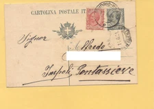 5952) street cancellation SONDRIO MILANO 1921 COLICO WHOLE POST OFFICE