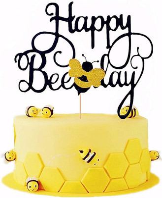 Happy Bee Day Cake Topper Bee Cake Topper Bumble Bee Cake Decoration Bumble Bee 