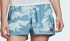 ADIDAS ORIGINALS CAMO PRINT RYV SHORTS BLUE UK 14 NEW SIDE + REAR POCKETS LAST 1