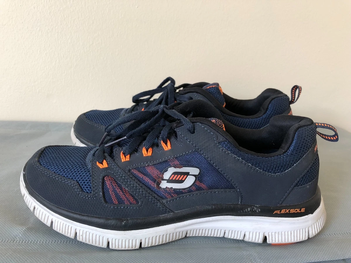 visitante posibilidad Es una suerte que Skechers Men Flex Advantage Trainer Shoes Style 51251 Navy/Orange size US 7  | eBay