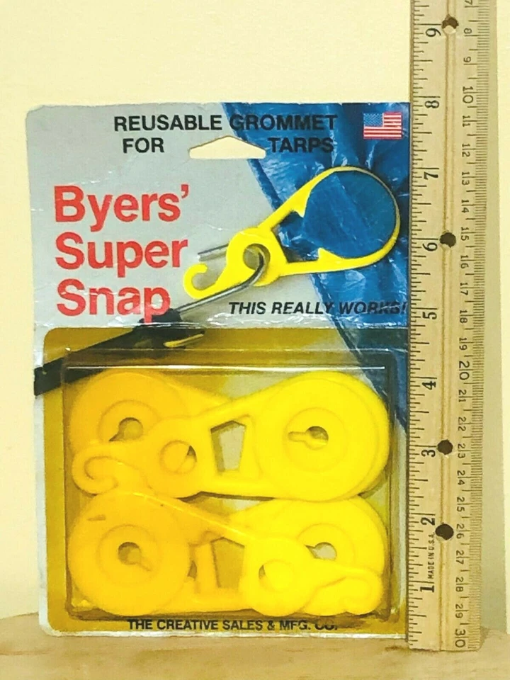 New~Pack 4 Byers’ Super Snap Reusable Grommets For Tarps Portable Camping -USA  - Image 3 of 3