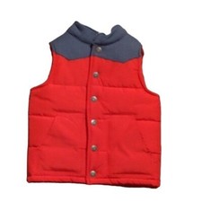 Carters Boy Puffer Vest Sherpa Collar 5 Red Button up Jacket