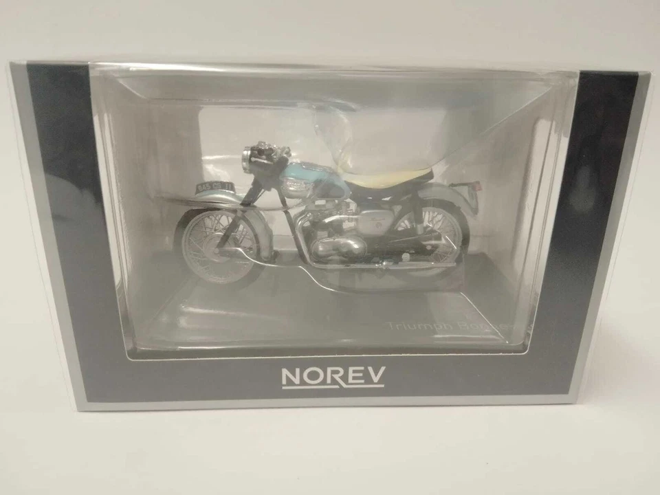 Norev Triumph Bonneville light blue silver 1959 1/18 182040 - Immagine 2 di 3