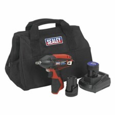 Image of Sealey 3/8in Drive Cordless Impact Wrench Kit 12 Volt 2 x 1.5Ah Li-Ion CP1204KIT