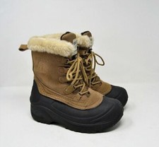 Grizzly Taupe/Black Suede Thinsulate Faux Shearling women's winter Boots Sz 7
