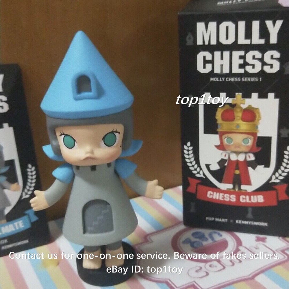 POP MART x KENNYSWORK Molly Chess Pawn Blue Mini Figure Designer Art Toy  New