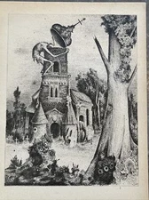 1948 Fantastic Realism Post World War II Art Illustration Surrealism CW Rauh