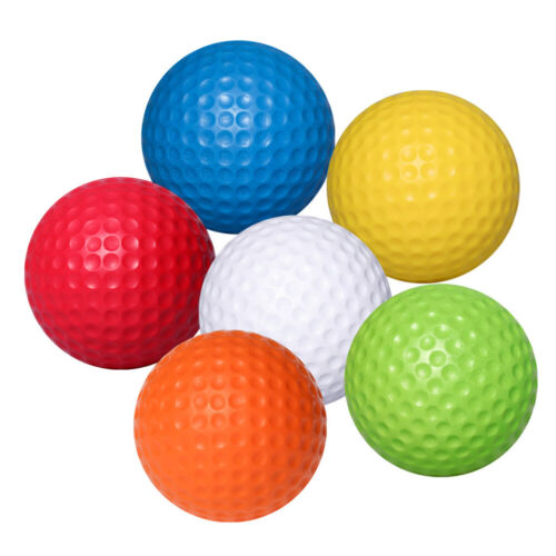 6 Pcs Mini Golf Balls Yellow Pet Toys Wert Flexible Practice Sports - Afbeelding 1 van 8
