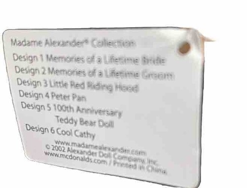 2002 McDonalds Madame Alexander Memories of a Lifetime Doll Bride & Groom Set - Picture 4 of 7