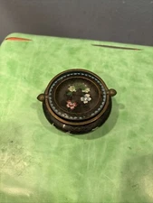 Antique Vintage Chinese cloisonne two piece ashtray  / incense holder