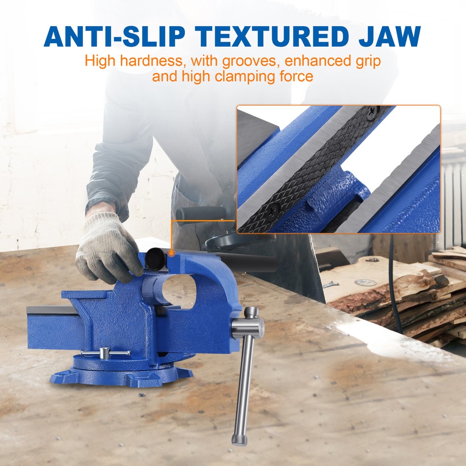 4.5 Bench Vise With Anvil Swivel Locking Base Table Top Clamp Heavy Duty Vice e 4.5 Bench Vise With Anvil Swivel Locking Base Table Top Clamp Heavy Duty Vice e