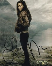 LINDSAY MORGAN signed Autogramm 20x25cm THE 100 in Person autograph COA