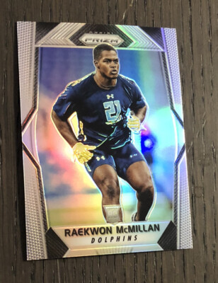 2017 Prizm RAEKWON MCMILLAN #296 RC Miami Dolphins Rookie Silver Prizms Card