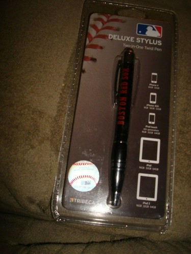 MLB DELUXE STYLUS TWO IN ONE TWIST PEN BOSTON RED SOX - Foto 4 di 4