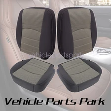 For 2011 2012 Dodge Ram 1500 2500 3500 Driver & Passenger Cloth Seat Cover Gray