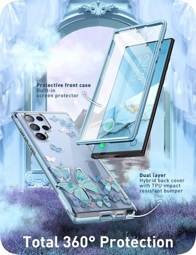 i-Blason Cosmo Stylish Case With Screen Front Cover For Samsung Galaxy S22 Ultra - Picture 36 of 36