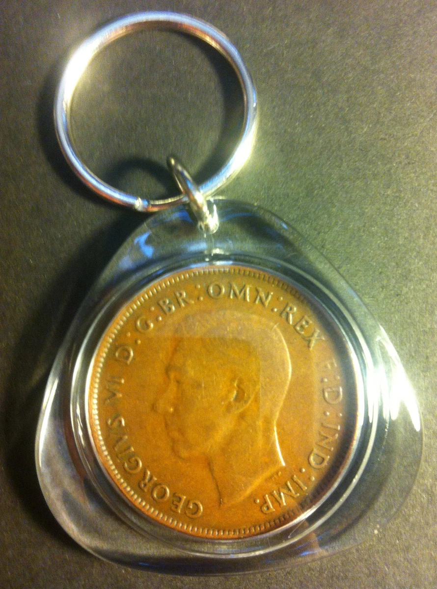 Awesome Collectible Australian 1944 Y. Perth Mint Birthday Penny Key Ring