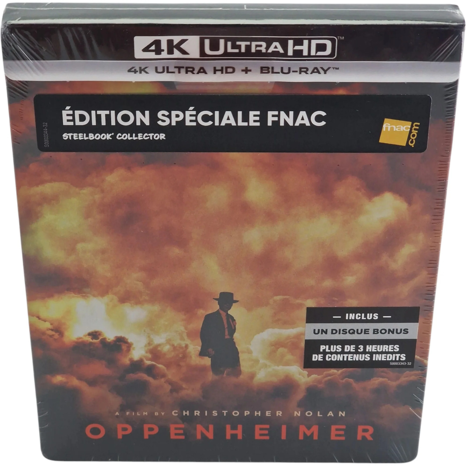 Oppenheimer Steelbook Embossé Blu-ray 4K Ultra HD+ Blu-ray édition Éxlusif Fnac