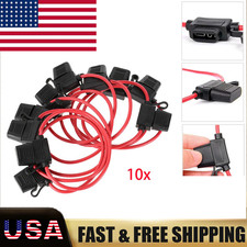 10 Pcs 12 Gauge ATC Blade Heavy Duty Fuse Holder Car Audio 12 Volt Automotive