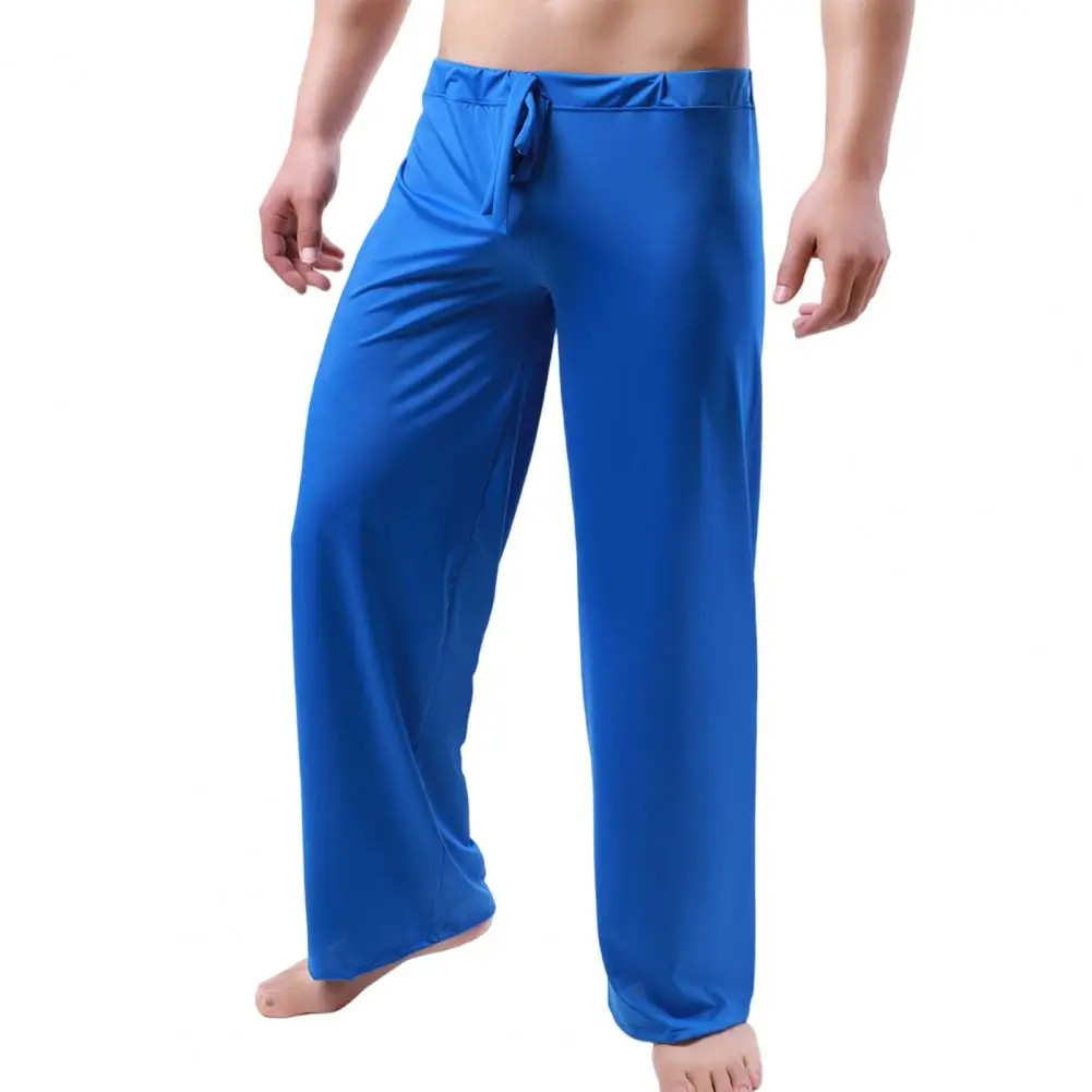 Men's Sports Yoga Pants Low Waist Drawstring Straight Leg Loose Casual Trousers