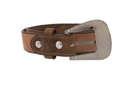 Kids Western Dress Belt Brown Smooth Overlay Leather Casual Size 20, 26, 28 - Picture 3 of 4