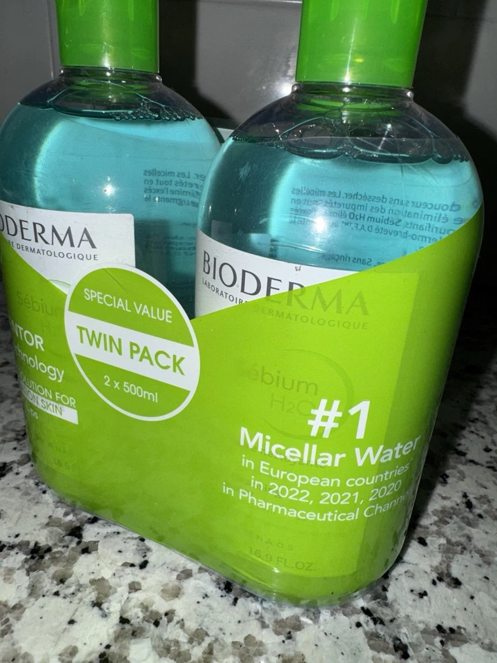Paquete de 2 purificadores micelares de agua Bioderma Sebium H2O 16,9 fl oz/500 ml Foto 3 de 3