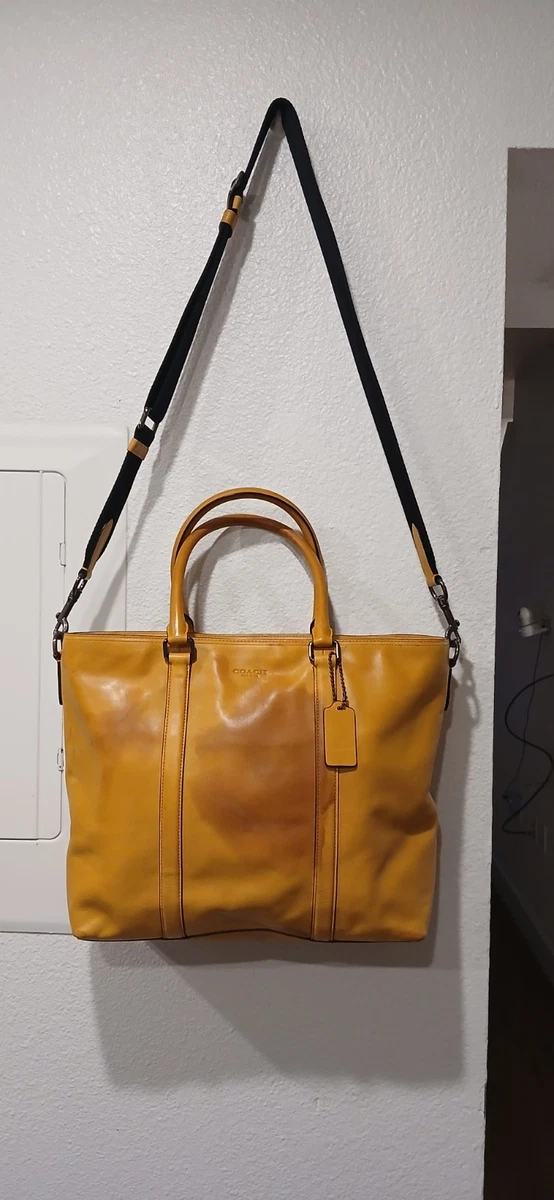 バッグ Coach Bleecker Legacy Tote Bag Leather Vintage Coach Bleecker Legacy Tote Bag Retro 1990s Preppy +
