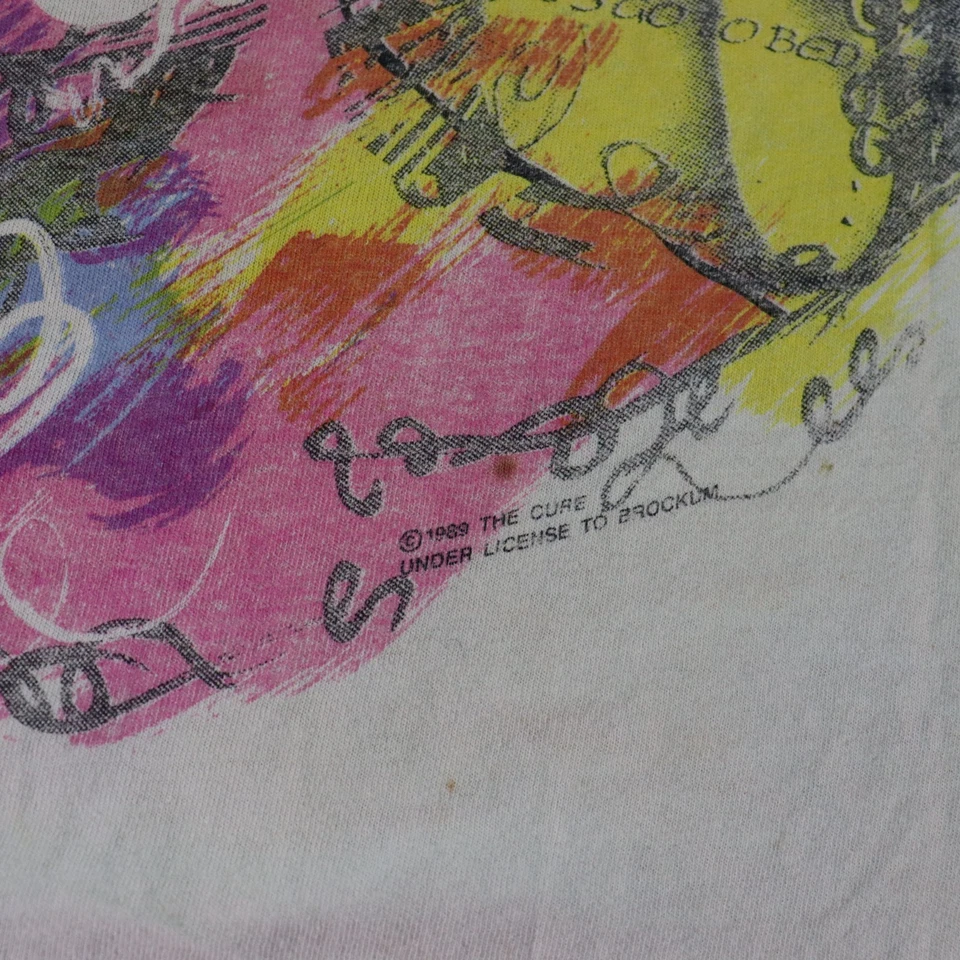 The Cure Lovesong Disintegration Tour Brockum Band T 恤 1989 纸薄 — 第 3/4 张图片