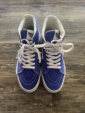 Vans SK8-HI Unisex Shoes Blue Suede High Top Sneakers Men's 6 1/2 Women's 8