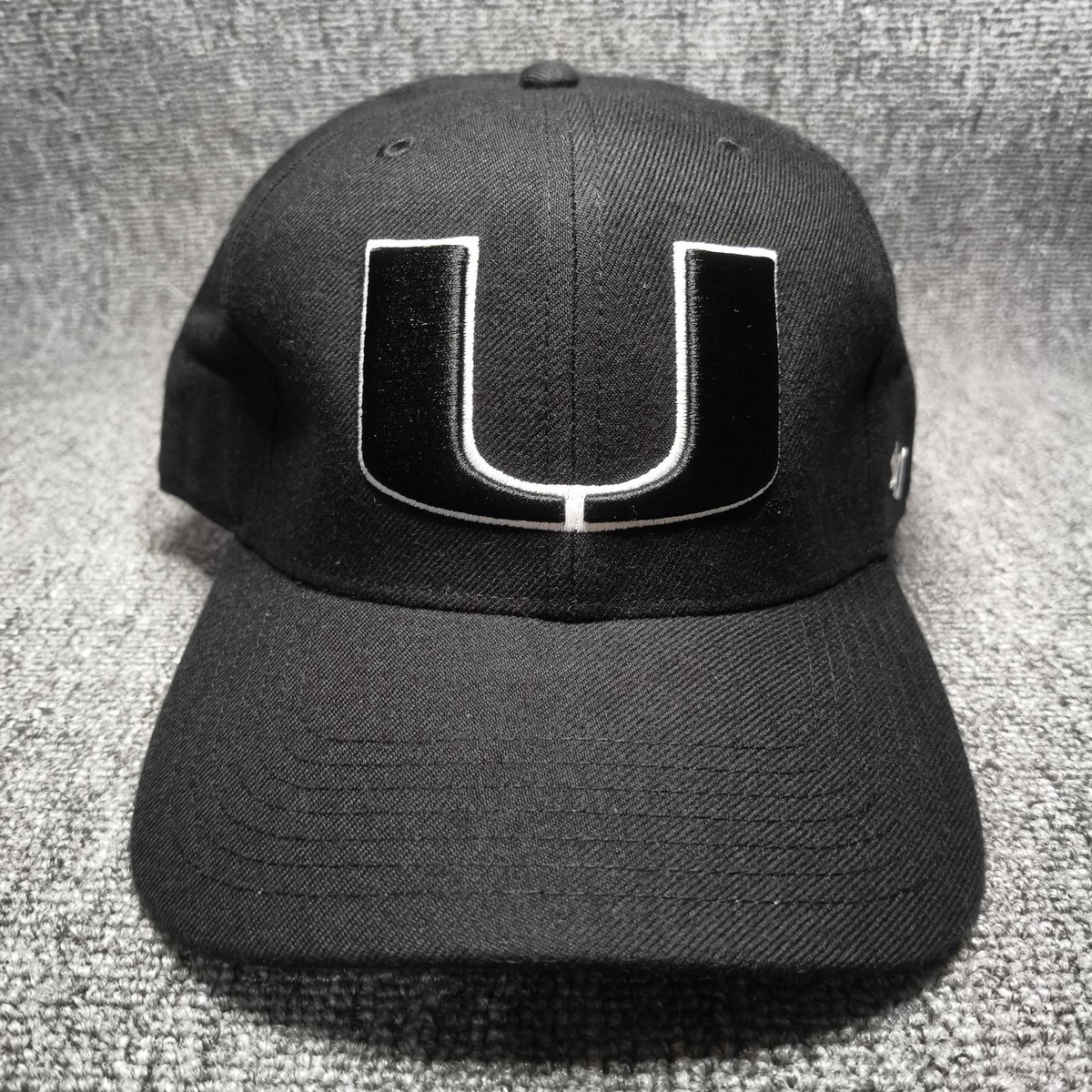 '47 Brand Miami Hurricanes NCAA Black Fitted Cap Hat U Miami