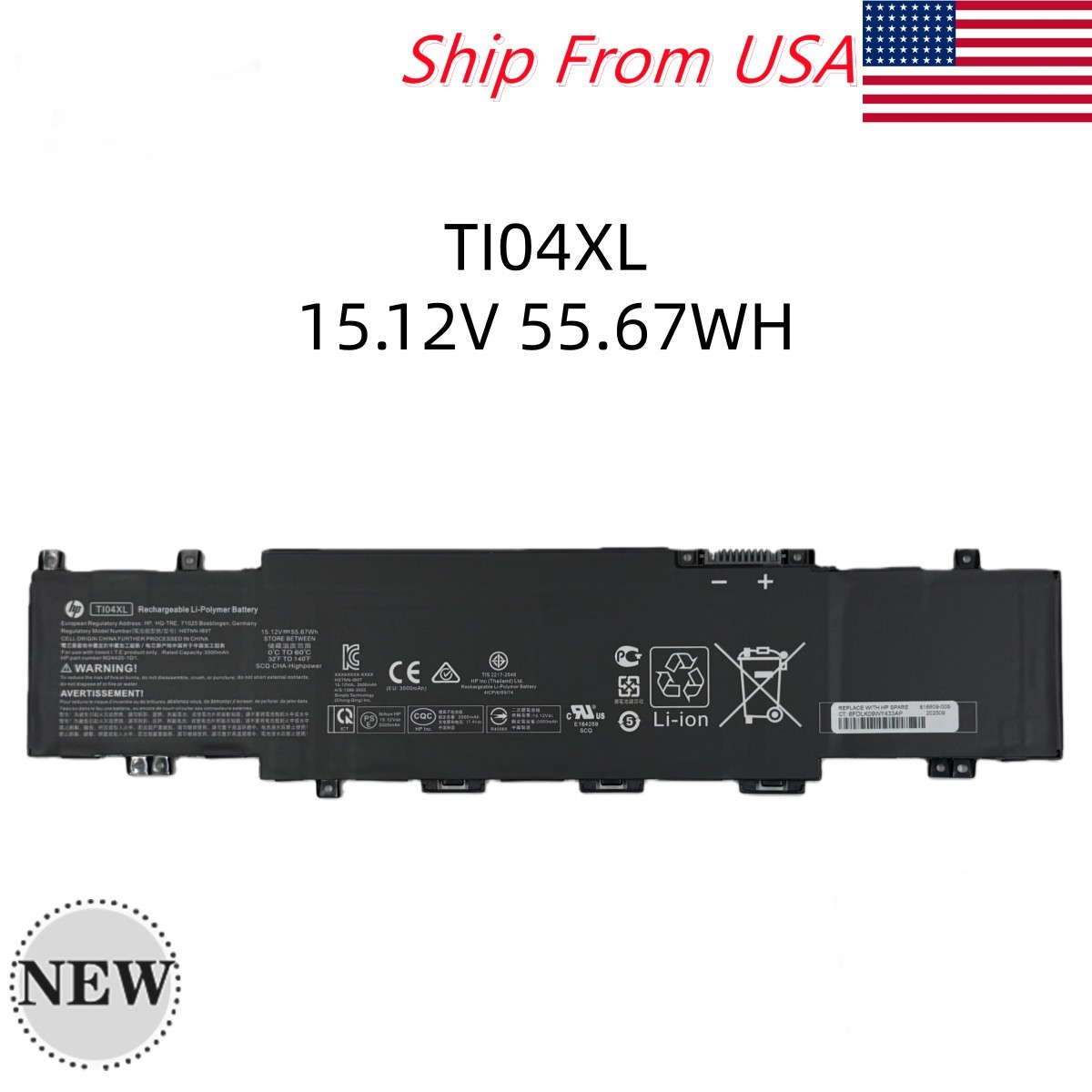 OEM 55.67W TI04XL Laptop Battery Replacement