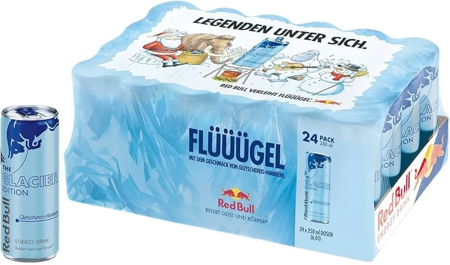 RED BULL RedBull Gletschereis limitierte Sorte 4 Dosen 250 ml 2025 The Glacier Edition✅
