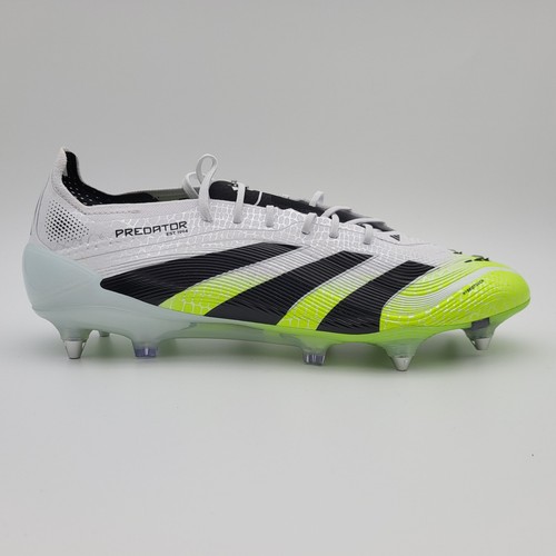 adidas Predator Elite SG Soccer Cleats Men's Size 6.5 JI1067 White Black Lucid