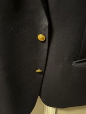 Lauren Ralph Lauren Men's Navy Wool Gold Button Blazer