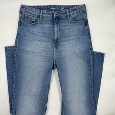 Old Navy Womens Flare Jeans 10 Blue Cotton Blend Secret Smooth Pockets Flare Leg