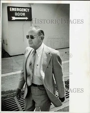 1979 Press Photo Public Safety Director E. Wilson Purdy at North Shore Hospital