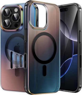 JETech Iridescent Hülle iPhone 16 Pro Max 6,9'' MagSafe Kamerasteuerung Schwarz