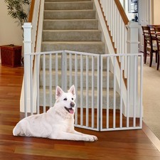 Pet Gate - 3-Panel Indoor Foldable Dog Fence for Stairs, Hallways, or Doorways -