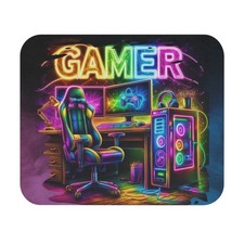 Neon Gamer Mouse Pad - Perfect for Gaming Setup, Home Office Mat
