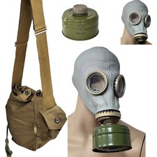 orig. Russische GP-5 Gasmaske + Gasmaskenfilter + Tragetasche NVA Gasmaske DDR 