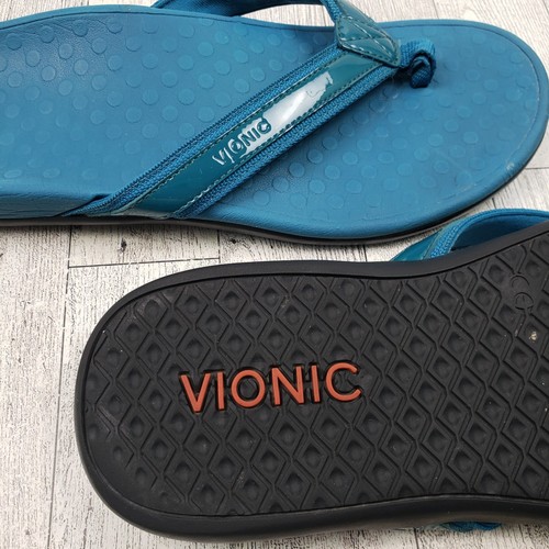 Vionic Tide II Orthaheel Flip Flop Sandals Thong Blue Teal Women Size 8 - 第 10/15 張圖片