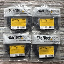 StarTech 10 ft Black Snagless Cat6 UTP Patch Cable Ethernet ETL Black 4 Pack 