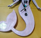 Mermaid Clock Large Wood Hand Made & Painted  16" x 9" Works  — photo 4