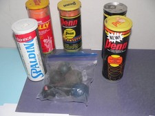 LOT Of cans mixed Tennis Balls Some New Some Used VTG  Racquetballs