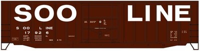 Accurail HO Scale Kit 50' Exterior-Post Modern Box Car Soo Line/Billboard #17926