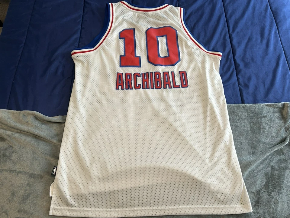 Stitched Reebok 72-73 NATE TINY ARCHIBALD #10 Sacramento Kings HWC Jersey Men XL - Image 2 of 4