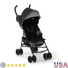 Compact 3D Mini Umbrella Stroller W/ 5-Point Harness Storage Cup Holders Gray
