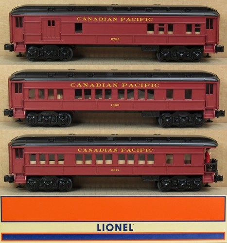 Juego de 3 autos Lionel 81744 Canadian Pacific Baby Madison calibre O * | Condition: Used