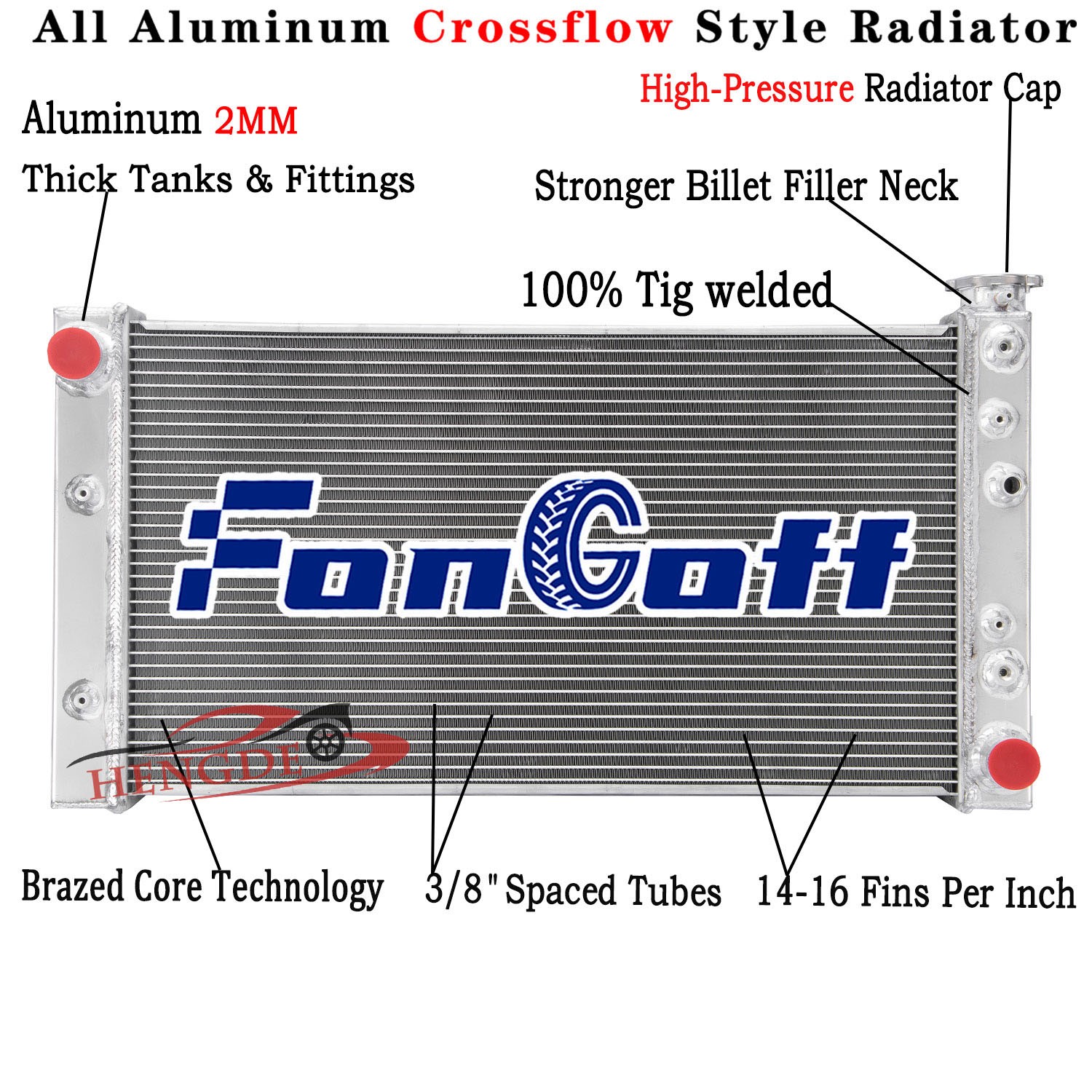 3 Row Radiator For 88-94 Chevy S10 Blazer 82-94 GMC Jimmy 91-93 Sonoma 4.3L AT